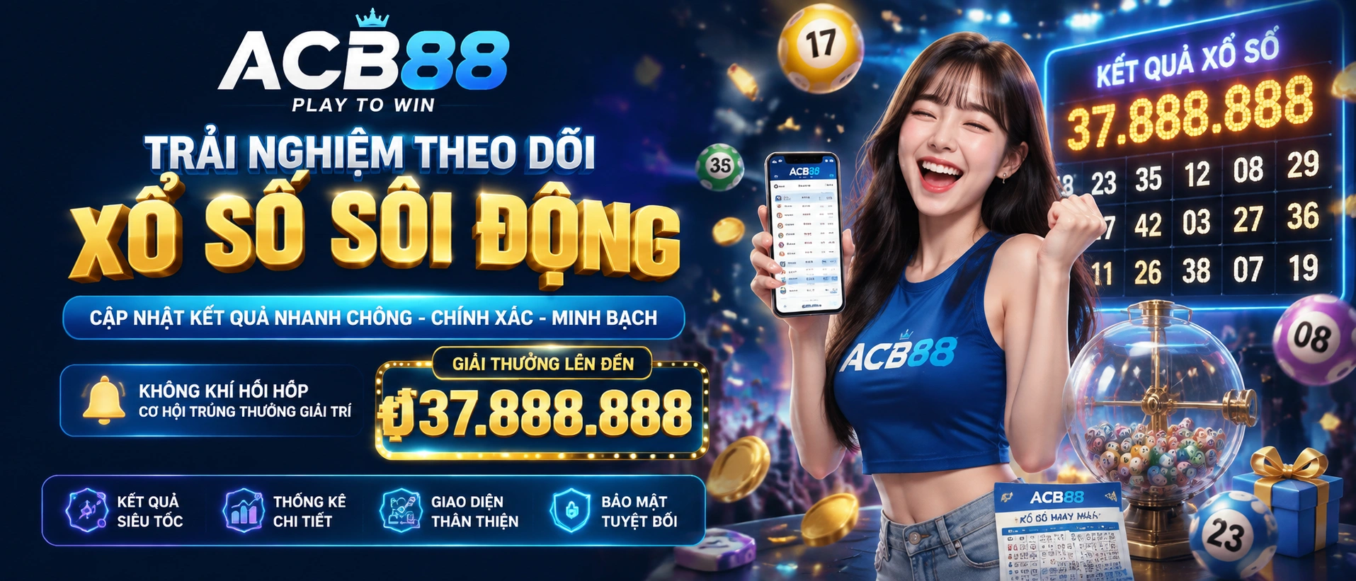Khung xem xổ số mobile với thông tin tra cứu nhanh